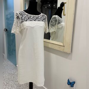 Elegant White Lace Dress - Lace Charm – Effortless Southern Elegance 🤍